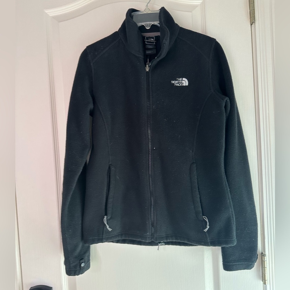 Black north face fleece jacket